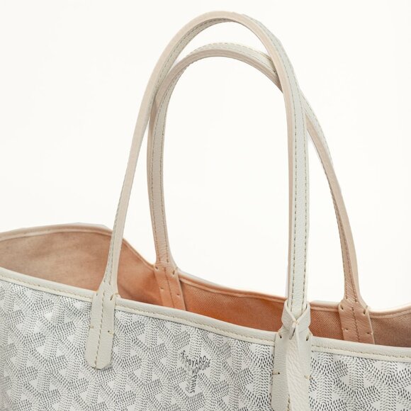 Goyard Saint Louis PM White Goyardine Canvas Tote - Picture 7 of 11